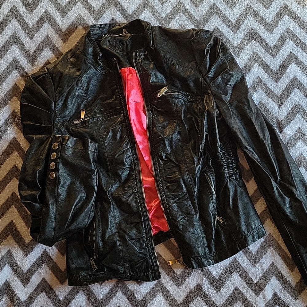 vegan leather jacket